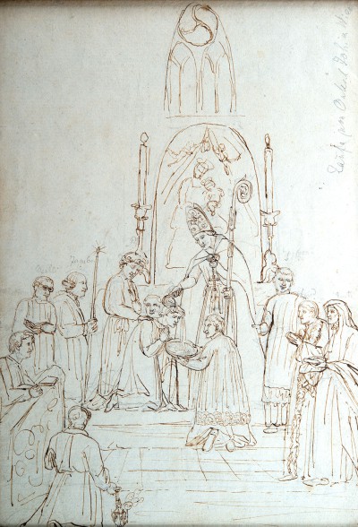The baptism of Veit’s elder brother Jonas, who was given the name Johannes. Philipp Veit, 1810 © Private collection.